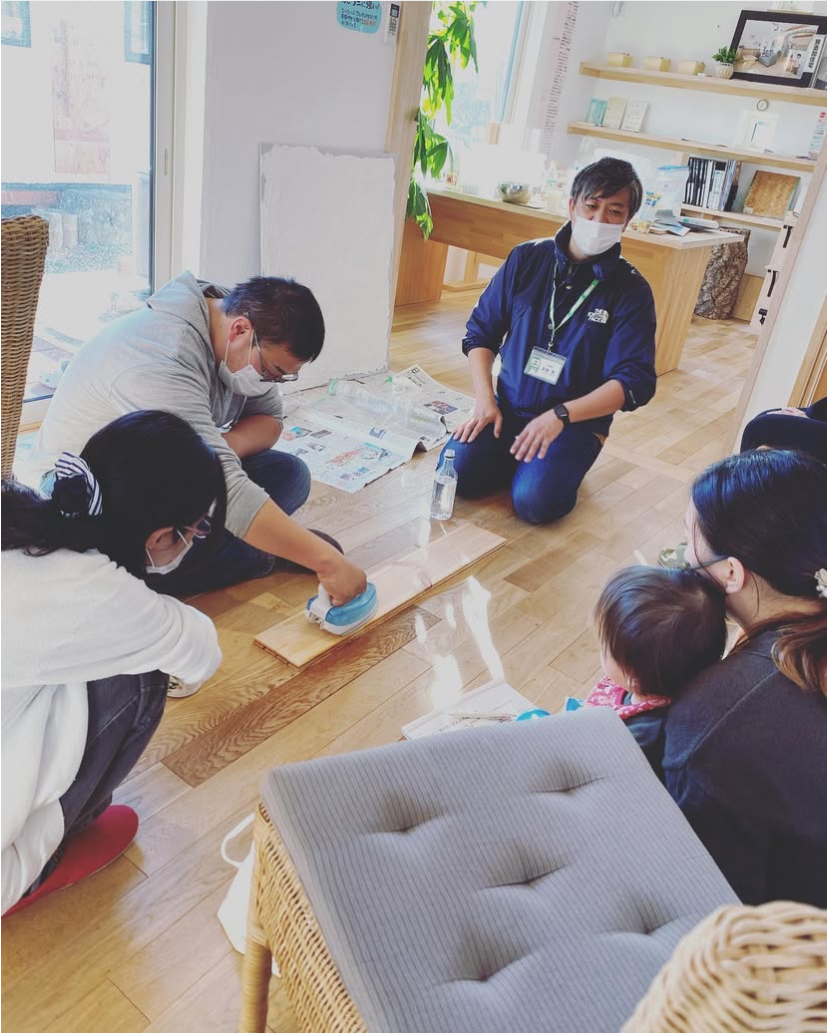 無添加住宅のお手入れ体験会 写真